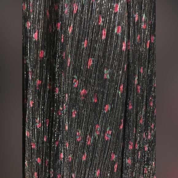 J. CREW SHIMMER LINED RUFFLE V-NECK LONG SLEEVE CAREER BLOUSE TOP L - Picture 8 of 9